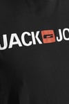 Jack & Jones Büyük Beden Bisiklet Yaka % 100 Pamuk Plus Jjecorp Erkek T Shirt 12184987 SİYAH