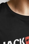 Jack & Jones Büyük Beden Bisiklet Yaka % 100 Pamuk Plus Jjecorp Erkek T Shirt 12184987 SİYAH