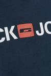 Jack & Jones Büyük Beden Bisiklet Yaka % 100 Pamuk Plus Jjecorp Erkek T Shirt 12184987 LACİVERT