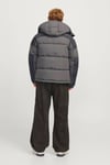Jack & Jones Core Jcoaero Regular Fit Çıkarılabilir Kapüşonlu Şişme Erkek Mont 12260428 GRİ-KOYU GRİ