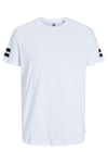 Jack & Jones Core Jcoboro % 100 Pamuk Regular Fit Bisiklet Yaka Erkek T Shirt 12116021 BEYAZ
