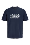 Jack & Jones Core Jcofusion Logo Baskılı Pamuk Karışımlı Erkek T Shirt 12289880 LACİVERT