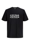 Jack & Jones Core Jcofusion Logo Baskılı Pamuk Karışımlı Erkek T Shirt 12289880 SİYAH