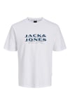 Jack & Jones Core Jcofusion Logo Baskılı Pamuk Karışımlı Erkek T Shirt 12289880 BEYAZ