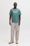 Jack & Jones Core Jcofusion Logo Baskılı Pamuk Karışımlı Erkek T Shirt 12289880 PETROL