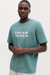 Jack & Jones Core Jcofusion Logo Baskılı Pamuk Karışımlı Erkek T Shirt 12289880 PETROL