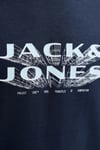 Jack & Jones Core Jcofusion Logo Baskılı Pamuk Karışımlı Erkek T Shirt 12289880 LACİVERT