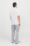 Jack & Jones Core Jcofusion Pamuklu Regular Fit Yarım Fermuarlı Erkek Polo Yaka T Shirt 12273127 BEYAZ