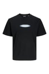 Jack & Jones Core Jcopacer % 100 Pamuk Relaxed Fit Logo Baskılı Erkek T Shirt 12273880 SİYAH