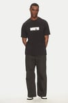 Jack & Jones Core Jcopacer Baskılı Streç Pamuklu Relaxed Fit Bisiklet Yaka Erkek T Shirt 12273775 SİYAH
