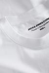 Jack & Jones Core Jcopacer Baskılı Streç Pamuklu Relaxed Fit Bisiklet Yaka Erkek T Shirt 12273775 BEYAZ