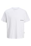 Jack & Jones Core Jcoprime Regular Fit Bisiklet Yaka Sırt Baskılı Erkek T Shirt 12276586 BEYAZ
