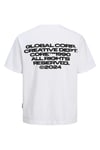Jack & Jones Core Jcoprime Regular Fit Bisiklet Yaka Sırt Baskılı Erkek T Shirt 12276586 BEYAZ