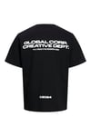 Jack & Jones Core Jcoprime Regular Fit Bisiklet Yaka Sırt Baskılı Erkek T Shirt 12276586 SİYAH