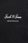 Jack & Jones Essentials Jjearchive Logolu Pamuklu Erkek Polo Yaka T Shirt 12288877 SİYAH