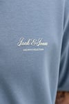 Jack & Jones Essentials Jjearchive Logolu Pamuklu Erkek Polo Yaka T Shirt 12288877 İNDİGO