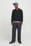 Jack & Jones Essentials Jjebradley Pamuk Karışım Regular Fit Erkek Polo Yaka Sweat 12278586 SİYAH