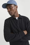 Jack & Jones Essentials Jjebradley Pamuk Karışım Regular Fit Erkek Polo Yaka Sweat 12278586 SİYAH