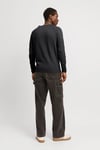 Jack & Jones Essentials Jjebreeze Pamuklu Regular Fit Bisiklet Yaka Erkek Kazak 12269654 SİYAH