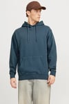 Jack & Jones Essentials Jjecharge Pamuklu Oversize Fit Kapüşonlu Erkek Sweat 12268272 İNDİGO