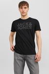 Jack & Jones Essentials Jjecorp Pamuklu Slim Fit Bisiklet Yaka Erkek T Shirt 12151955 SİYAH-SİYAH
