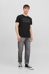 Jack & Jones Essentials Jjecorp Pamuklu Slim Fit Bisiklet Yaka Erkek T Shirt 12151955 SİYAH-SİYAH