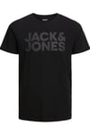 Jack & Jones Essentials Jjecorp Pamuklu Slim Fit Bisiklet Yaka Erkek T Shirt 12151955 SİYAH-SİYAH