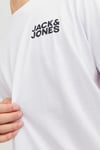 Jack & Jones Essentials Jjecorp Pamuklu Slim Fit Bisiklet Yaka Erkek T Shirt 12151955 BEYAZ-SİYAH