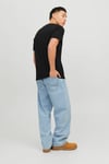 Jack & Jones Essentials Jjecorp Pamuklu Slim Fit Bisiklet Yaka Erkek T Shirt 12151955 SİYAH-BEYAZ