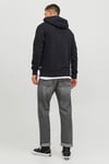 Jack & Jones Essentials Jjecorp Regular Fit Kapüşonlu Erkek Sweat 1223-3599 SİYAH-KIRMIZI