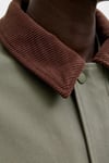 Jack  &Jones Essentials Jjegraham Pamuklu Regular Fit Kadife Yaka Erkek Mont 12288889 HAKİ
