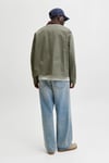 Jack  &Jones Essentials Jjegraham Pamuklu Regular Fit Kadife Yaka Erkek Mont 12288889 HAKİ