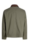 Jack  &Jones Essentials Jjegraham Pamuklu Regular Fit Kadife Yaka Erkek Mont 12288889 HAKİ