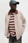 Jack  &Jones Essentials Jjegraham Pamuklu Regular Fit Kadife Yaka Erkek Mont 12288889 TAŞ