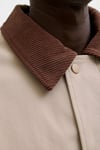 Jack  &Jones Essentials Jjegraham Pamuklu Regular Fit Kadife Yaka Erkek Mont 12288889 TAŞ