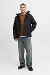 Jack & Jones Essentials Jjekeen Regular Fit Dik Yaka Kapüşonlu Erkek Mont 12278781 SİYAH