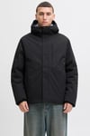 Jack & Jones Essentials Jjekeen Regular Fit Dik Yaka Kapüşonlu Erkek Mont 12278781 SİYAH