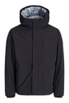 Jack & Jones Essentials Jjekeen Regular Fit Dik Yaka Kapüşonlu Erkek Mont 12278781 SİYAH