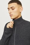 Jack & Jones Essentials Jjelewis Regular Fit Fermuarlı Dik Yaka Örme Erkek Hırka 12257483 ASFALT