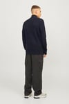 Jack & Jones Essentials Jjelewis Regular Fit Fermuarlı Dik Yaka Örme Erkek Hırka 12257483 KOYU LACIVERT