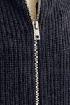 Jack & Jones Essentials Jjelewis Regular Fit Fermuarlı Dik Yaka Örme Erkek Hırka 12257483 KOYU LACIVERT