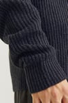 Jack & Jones Essentials Jjelewis Regular Fit Fermuarlı Dik Yaka Örme Erkek Hırka 12257483 KOYU LACIVERT