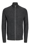 Jack & Jones Essentials Jjelewis Regular Fit Fermuarlı Dik Yaka Örme Erkek Hırka 12257483 ASFALT