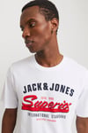 Jack & Jones Essentials Jjelogo % 100 Pamuk Regular Fit Erkek T Shirt 12268267 BEYAZ