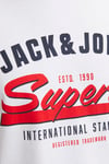 Jack & Jones Essentials Jjelogo % 100 Pamuk Regular Fit Erkek T Shirt 12268267 BEYAZ