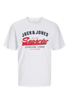 Jack & Jones Essentials Jjelogo % 100 Pamuk Regular Fit Erkek T Shirt 12268267 BEYAZ