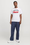 Jack & Jones Essentials Jjelogo % 100 Pamuk Regular Fit Erkek T Shirt 12268267 BEYAZ