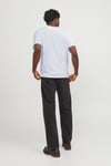 Jack & Jones Essentials Jjepaulos Pamuklu Bisiklet Yaka Erkek T Shirt 12245087 BEYAZ
