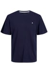 Jack & Jones Essentials Jjepaulos Pamuklu Bisiklet Yaka Erkek T Shirt 12245087 LACİVERT