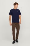 Jack & Jones Essentials Jjepaulos Pamuklu Bisiklet Yaka Erkek T Shirt 12245087 LACİVERT
